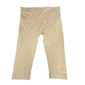 MeMoi SlimMe Women Nude Beige High Waist Shapewear Capri Leggings Size L/J3